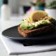 Avocado, lemon, chives on toast