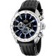 Festina Stainless Steel Chronograph Leather Watch Blue/Black