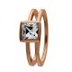 Skagen Rose Gold Ring w/ Clear Stone