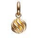 Gold Plated Silver Story Charm - Twisted Kugle